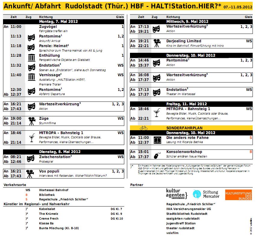 Fahrplan Halt Station hier